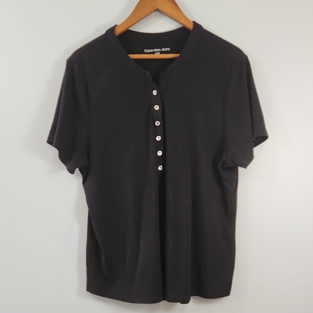 FREE with purchase - Calvin Klein Jeans Black Button-Down Shirt